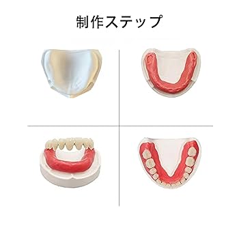 Amazon.co.jp: Krasada 入れ歯 自分で作る 5件セット 彫刻刀と